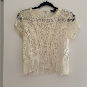Lace Fringe Top